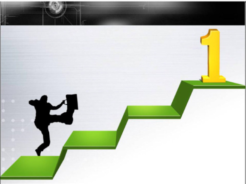 阶梯向上ppt图表