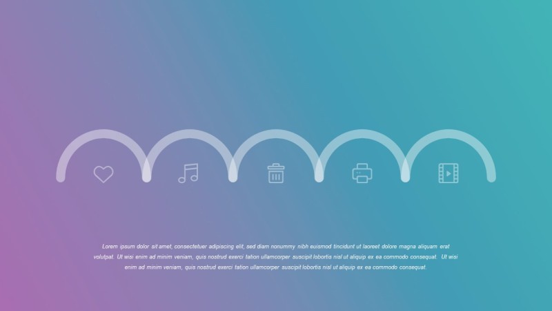 渐变ISO设计商务PPT图表-5