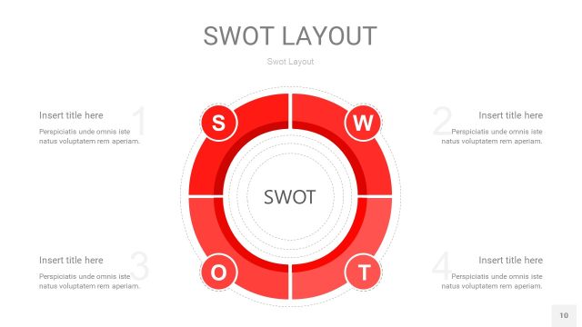 红色SWOT图表PPT10