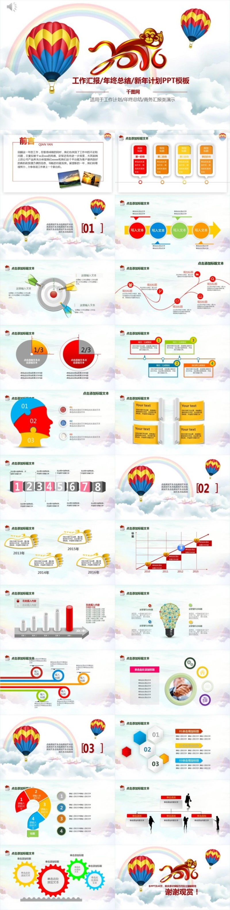 工作汇报年终总结计划PPT模板