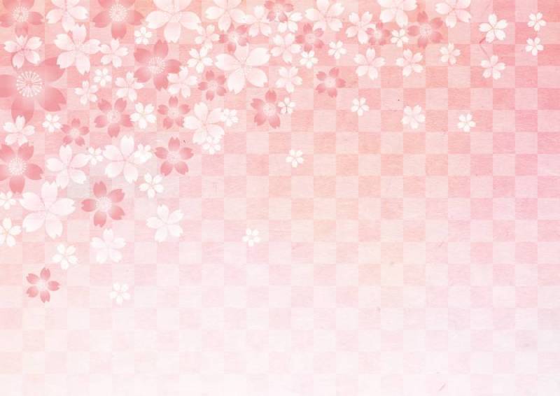 新的一年_ Washi _格子_樱桃背景