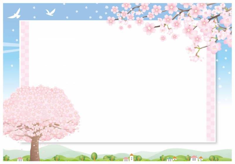 樱花框架背景