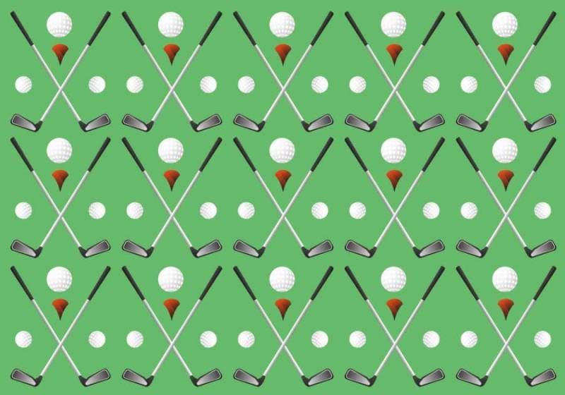 独特的复古高尔夫模式向量