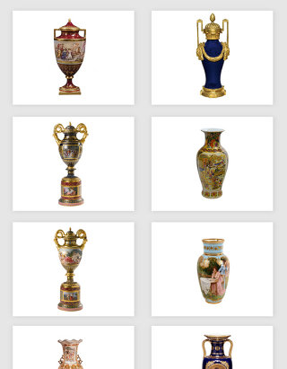 高清免抠古典传统装饰花瓶