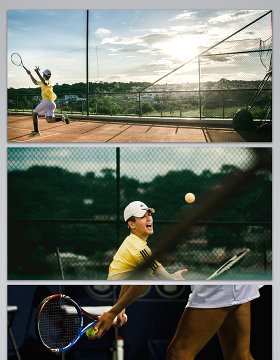 网球运动场比赛背景图
