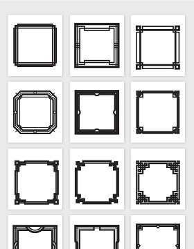 黑色边框矢量素材