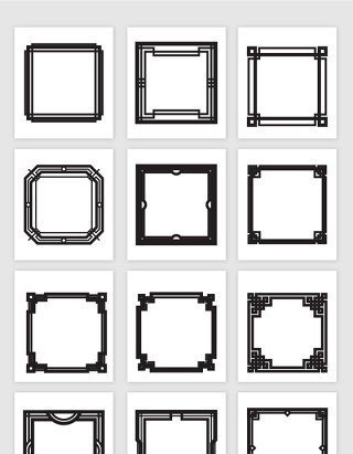 黑色边框矢量素材