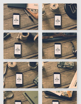 苹果iPhone手机摆放场景贴图素材