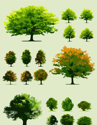 矢量树木设计元素