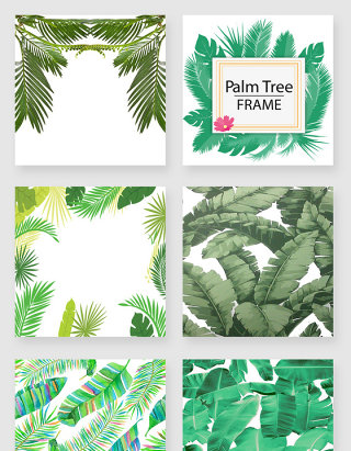 绿色棕榈叶设计素材