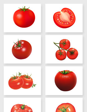 新鲜绿色环保的食材西红柿免扣图设计素材