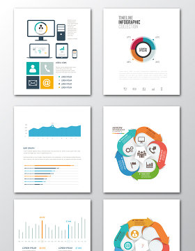图表矢量元素组织素材