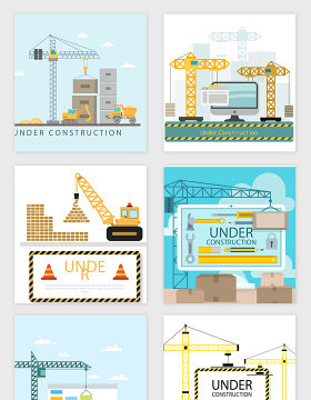 建筑施工搬运的矢量素材