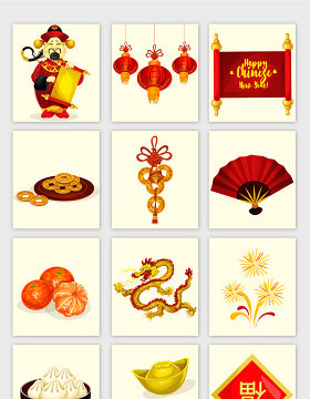 中国春节传统矢量元素