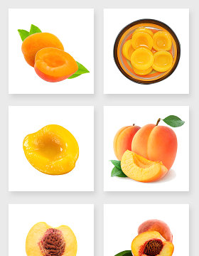 美味的黄桃设计元素