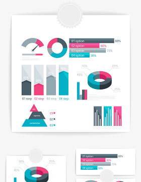 图表矢量元素关系素材