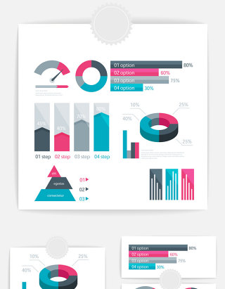图表矢量元素关系素材