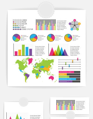 图表矢量元素流程素材