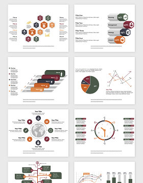 公司PPT报表矢量素材