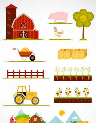 农场生态园矢量图形