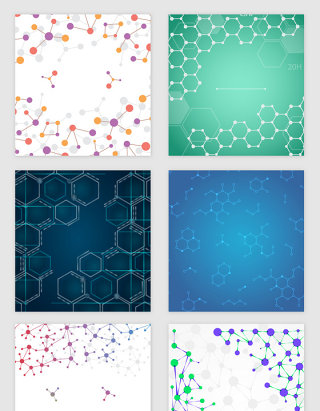 科技分子线条纹理矢量素材