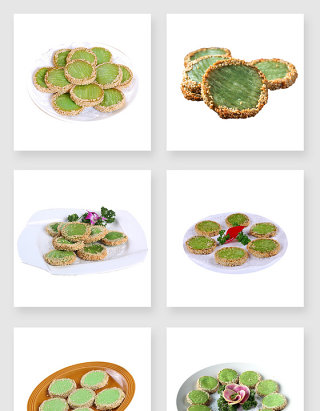 产品实物绿茶饼设计素材