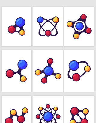 科技线条分子结构矢量素材