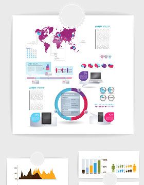 统计图矢量素材设计