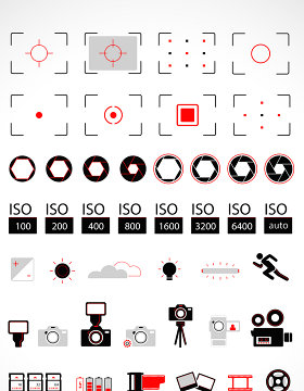 照相摄影矢量图形图标