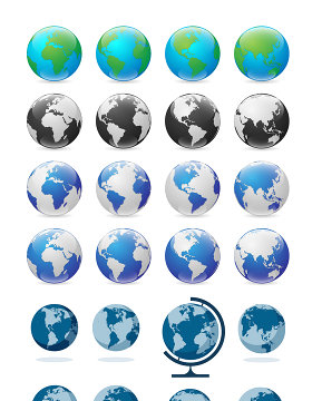 创意地球矢量元素素材