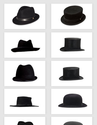 高清免抠黑色礼帽