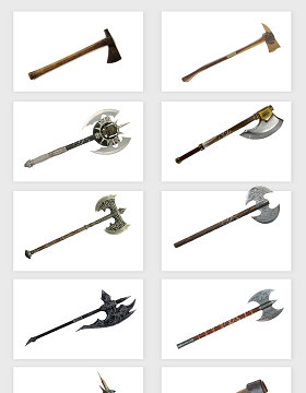 高清免抠中世纪武器斧头素材