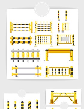 矢量交通安全路障护栏