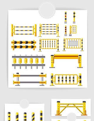 矢量交通安全路障护栏