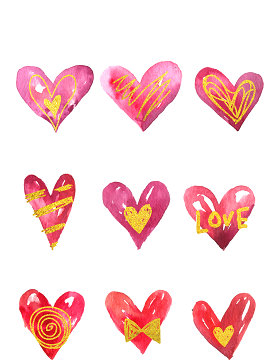 彩绘爱心LOVE