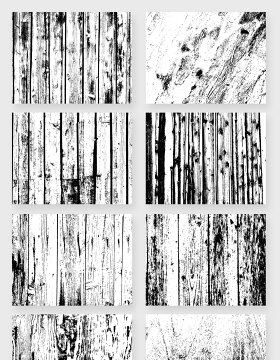 黑白墨水效果木头纹理材质素材