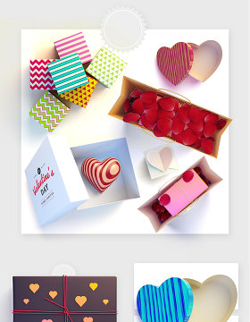 情人节节日生日礼物盒子玫瑰花瓣盒子实物图