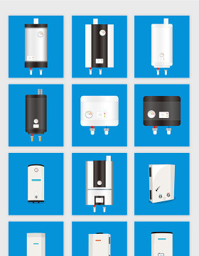 矢量电热水器素材