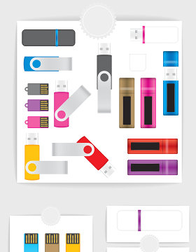 矢量各种造型U盘