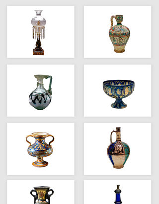 高清免抠古代装饰花瓶