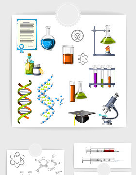 矢量科学化学实验素材