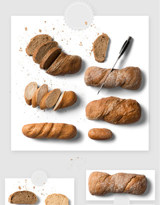 高清面包食品PSD设计素材