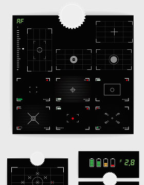 矢量摄像机相机镜头视图素材