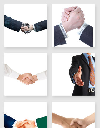 商务人士握手设计元素