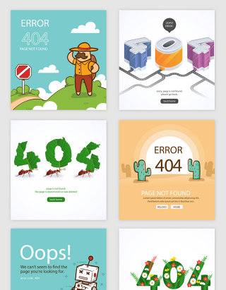 404网页错误科技主题矢量素材