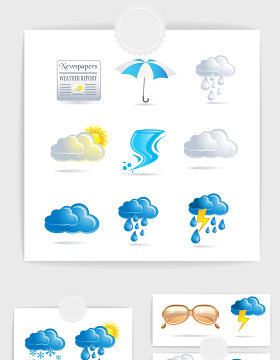 天气预报软件网页应用图标素材