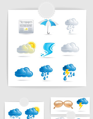 天气预报软件网页应用图标素材