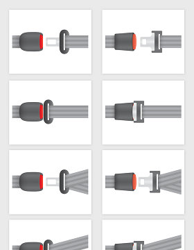 矢量汽车安全带搭扣