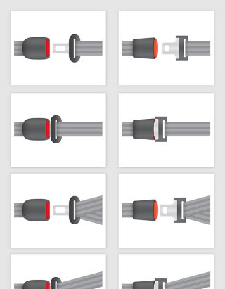 矢量汽车安全带搭扣
