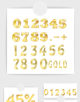 金属数字矢量设计